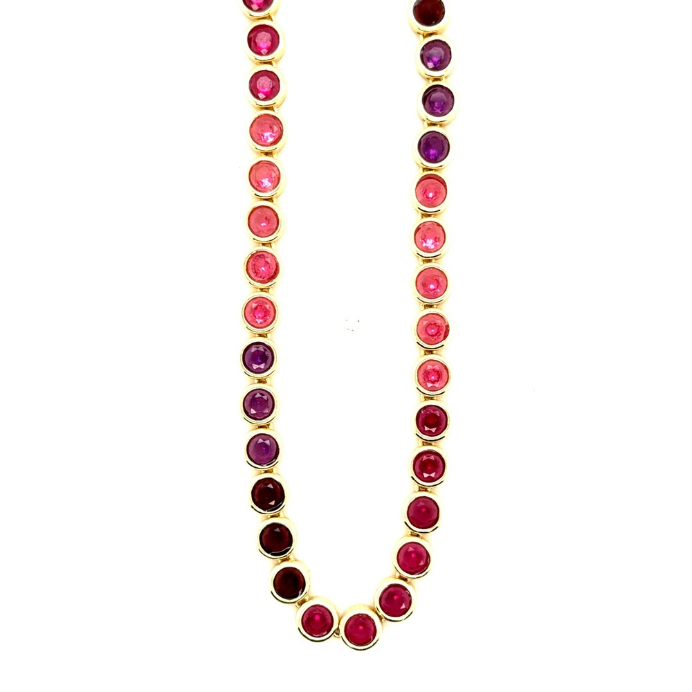 Kendra‎ Scott Carmen Crystal Bezel Set Tennis Necklace Ombre Gradient Statement